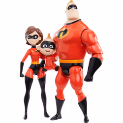 Mattel Disney Pixar Incredibles Storyteller 3 Action Figure Pack  Mr Incredible  Elastigirl and Jack-Jack  Battle for The City Pack