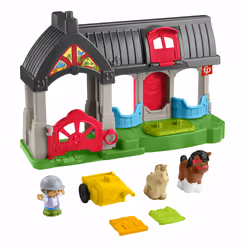 Fisher-Price Little People Friendly Horses Stable Toddler Playset with Sounds, 6 Play Pieces, Farm, 1 yr(s), Multicolour