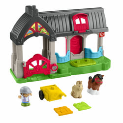 Fisher-Price Little People Friendly Horses Stable Toddler Playset with Sounds, 6 Play Pieces