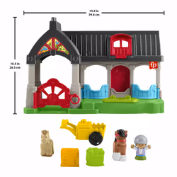 Fisher-Price Little People Friendly Horses Stable Toddler Playset with Sounds, 6 Play Pieces