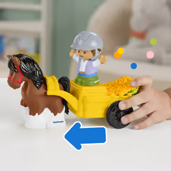 Fisher-Price Little People Friendly Horses Stable Toddler Playset with Sounds, 6 Play Pieces - Additional view 5