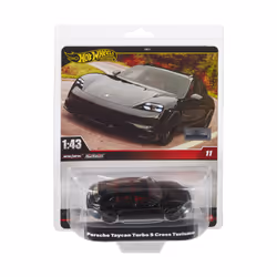 Hot Wheels PREMIUM 1:43RD Porsche Taycan Turbo S Cross Turismo Vehicle, Car, 3 yr(s), Metal, Black