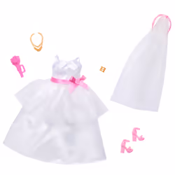 Barbie Clothes, Bridal Fashion Pack for Doll on Wedding Day, Doll dress, 3 yr(s)