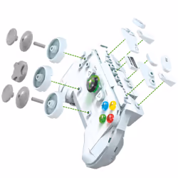 MEGA Microsoft Xbox 360 Replica Building Toy Kit with Lights (1342 Pieces) for Collectors - Additional view 4