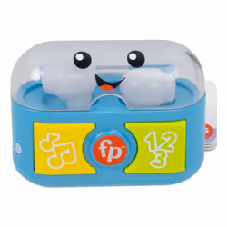 Fisher-Price Laugh & Learn Play Along Ear Buds Baby Musical Learning Toy, Multilanguage Version