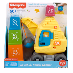 Fisher-Price Count & Stack Crane with Blocks, Lights & Sounds, Multi-Language Version - Additional view 5