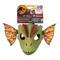 Jurassic World Dilophosaurus Role Play Mask with Sound & Water-Shooting Feature, Frill, Child, Face mask, 4 yr(s), Animal