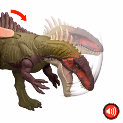 Jurassic World Chaos Theory Battle Roarin’ Becklespinax Dinosaur Action Figure Toy, Rampage Strike - Additional view 6