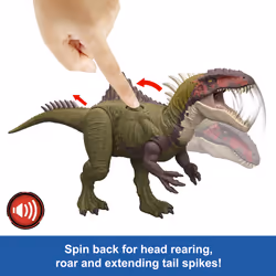 Jurassic World Chaos Theory Battle Roarin’ Becklespinax Dinosaur Action Figure Toy, Rampage Strike - Additional view 7