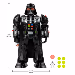 Fisher-Price Imaginext STAR WARS Darth Vader Bot 2+ Ft Toy, Lights Sounds & Stormtrooper Character Key - Additional view 6