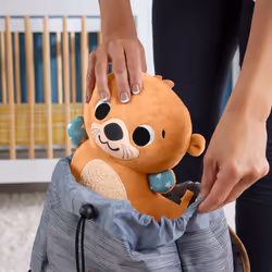 Fisher-Price 2-in-1 Rockin’ Tummy Time Otter Plush Toy with Soft Book for Newborn Sensory Play - Additional view 5