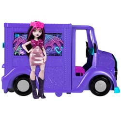 Monster High Draculaura Doll and Fangtastic Rockin’ Food Truck Playset with 13+ Themed Accessories