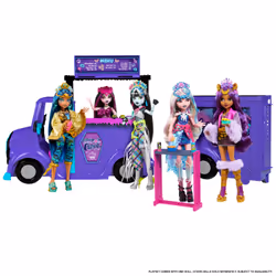 Monster High Draculaura Doll and Fangtastic Rockin’ Food Truck Playset with 13+ Themed Accessories - Additional view 5