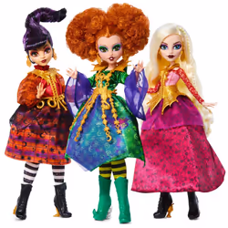 Monster High Skullector Hocus Pocus Dolls - Winifred  Mary  Sarah  and Binx Collectible Set with Articulated Figures  Witchy  ...