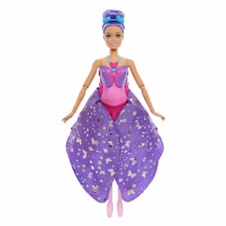 Barbie Dance and Flutter Doll with 2-in-1 Transformation from Dancer to Butterfly, Purple Hair