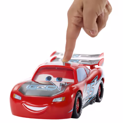 Disney Pixar Cars Disney and Pixar Cars Global Racers Cup Drift & Race Lightning McQueen Toy Vehicle with 2 Modes