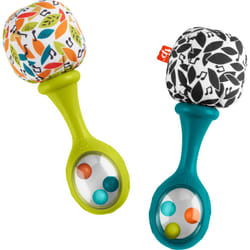 Fisher-Price Newborn Toys Rattle n Rock Maracas  2 Soft Musical Instruments for Developmental Play Babies Ages 3+ Months  Neutral Colors