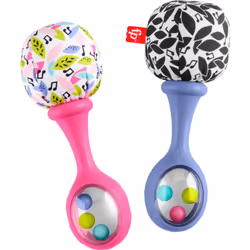 Fisher-Price Newborn Toys Rattle n Rock Maracas  2 Soft Musical Instruments for Developmental Play Babies Ages 3+ Months  Pink & Purple