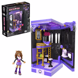 Mattel MEGA Monster High Clawdeen's Boo-k Den, Building set, 13 yr(s), Plastic, 298 pc(s)