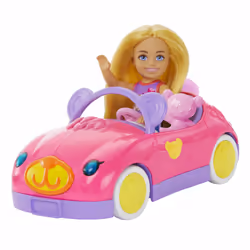 Barbie Chelsea Vehicle Set with Blonde Small Doll, Toy Car & Teddy Bear Accessory, Fashion doll, Female, 3 yr(s), Girl, Multi ...