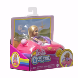 Barbie Chelsea Vehicle Set with Blonde Small Doll, Toy Car & Teddy Bear Accessory - Additional view 4