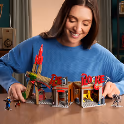 MEGA Fallout Red Rocket Building Toy Kit with 2 Action Figures (824 Pieces) for Collectors