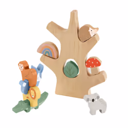 Fisher-Price Wooden Balance Tree, 3 yr(s), Wool, Multicolour
