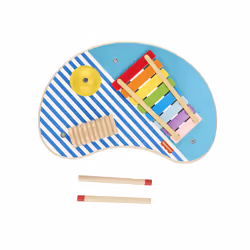 Fisher-Price Wooden Musical Table with Percussion Instrument Toys, 3 Wood Pieces - Additional view 4