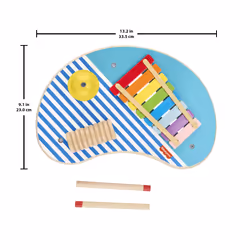 Fisher-Price Wooden Musical Table with Percussion Instrument Toys, 3 Wood Pieces - Additional view 5