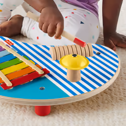 Fisher-Price Wooden Musical Table with Percussion Instrument Toys, 3 Wood Pieces - Additional view 6