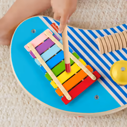 Fisher-Price Wooden Musical Table with Percussion Instrument Toys, 3 Wood Pieces - Additional view 8