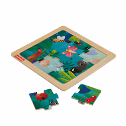 Fisher-Price Wooden Jigsaw Puzzle, 9 pc(s), Animals, 2 yr(s)