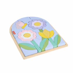 Fisher-Price Wooden Flower Puzzle Blocks