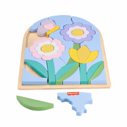 Fisher-Price Wooden Flower Puzzle Blocks