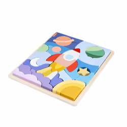 Fisher-Price Wooden Space Blocks Puzzle