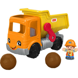 Fisher-Price Little People Toddler Construction Toy Work Together Dump Truck with Music & Accessories for Pretend Play Kids Ages 1+ Years