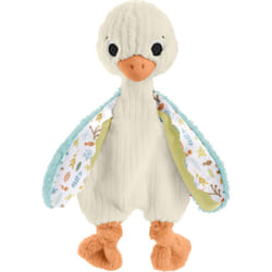 Fisher Price Baby Sensory Toy Snuggle Up Goose Plush with Jingle Sounds for Developmental Play Newborns Ages 3+ Months