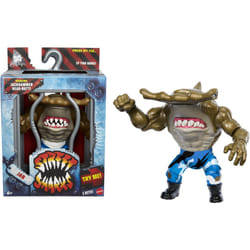 Mattel Street Sharks Jab Action Figure Toy  90s TV Half-Man Half-Shark Hero  6-Inch Articulated Toy with Real-Like Skin  Bite & Head Butt