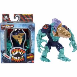 Mattel Street Sharks Slash Action Figure Toy  90s TV Half-Man Villain  6-Inch Articulated Nostalgia Toy with Real-Like Skin   ...