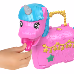 Polly Pocket Unicorn Partyland Playset with 2 Micro Dolls, Pets & 25+ Surprise Accessories, Birthday Celebration with Hot Air Balloon Ride - Additional view 5