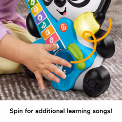 Baby Learning Toy Link Squad Jam & Count Panda with Music & Lights for Ages 9+ Months, UK English Version, Compatible Only with Link Squad Items,