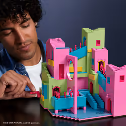 Mattel MEGA Squid Game Staircase Building Toy Kits with Action Figure (1707 pieces) for Collectors