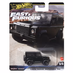 Hot Wheels Fast & Furious Land Rover Defender 90, Car, 3 yr(s), Metal, Black