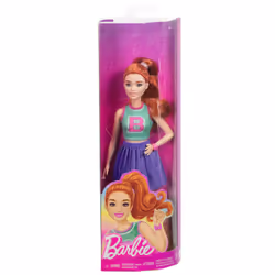 Barbie Fashionistas Doll #232 in Jersey Top and Pleated Purple Skirt, Red Hair - Additional view 6