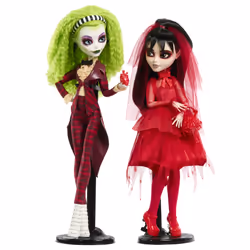 Monster High Skullector Betelgeuse and Lydia Collectible Dolls, Beetlejuice Beetlejuice 2-Pack