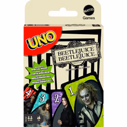 Mattel Games UNO Beetlejuice Card Game for Kids  Adults & Family with Deck & Special Rule Inspired by The Movie