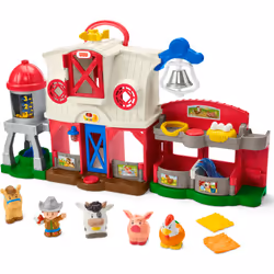 Fisher-Price Little People Toddler Learning Toy Caring for Animals Farm Playset with Smart Stages for Pretend Play Kids Ages  ...