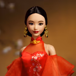 Barbie Signature Lunar New Year Doll Collectible with Qipao Dress & Golden Accessories