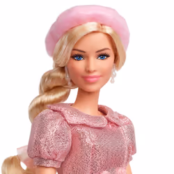 Barbie The Movie Doll, Margot Robbie as , Collectible Doll Wearing Pink Blouse & Skirt Set - Additional view 2