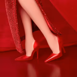 Barbie Signature Collectible Doll for Mattel 80th Anniversary, Glittery Red Tulle Gown, Blonde Hair - Additional view 5